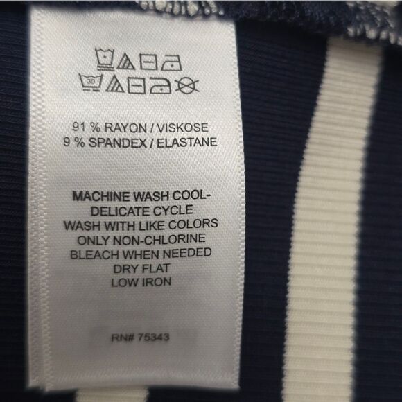 Tahari Striped Blue and White Sleeveless Tank Dress NWT - Picture 7 of 8